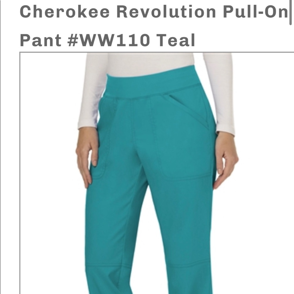 New Cherokee Bright Teal scrub pants - super soft - very comfortable